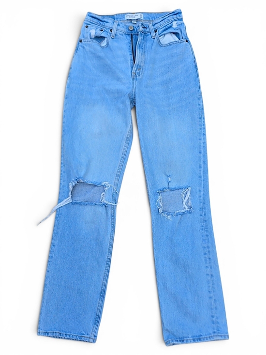 Abercrombie & Fitch Denim - Abercrombie Curve Love 90s Straight Jeans Size 26 Distressed